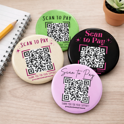 Scan to Pay QR Code | Custom Payment QR | Keychain, Magnet, Pin, Mirror or Bottle Opener | Tip Jar QR | Small Business Payment Sign