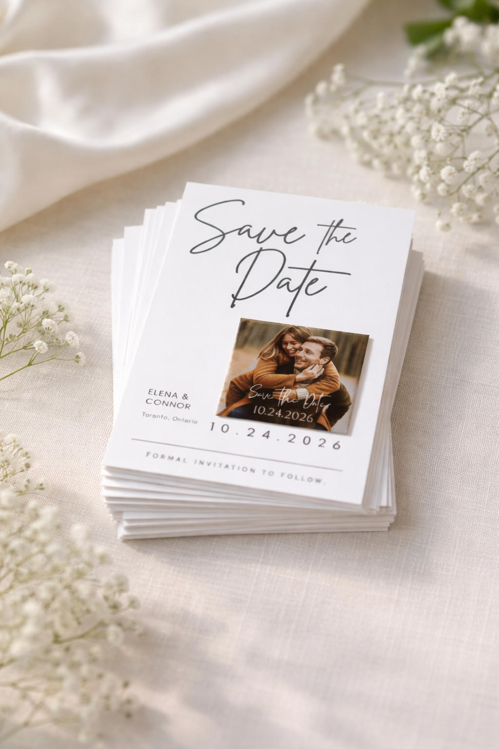 Save the Date Magnet Invitation – Square Magnet with Cardstock