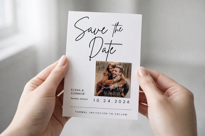 Save the Date Magnet Invitation – Square Magnet with Cardstock