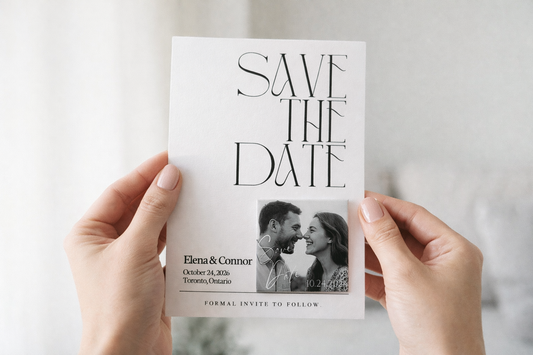 Save the Date Magnet — Square Personalized Photo Magnet with Cardstock