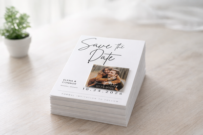 Save the Date Magnet — Square Personalized Photo Magnet with Cardstock