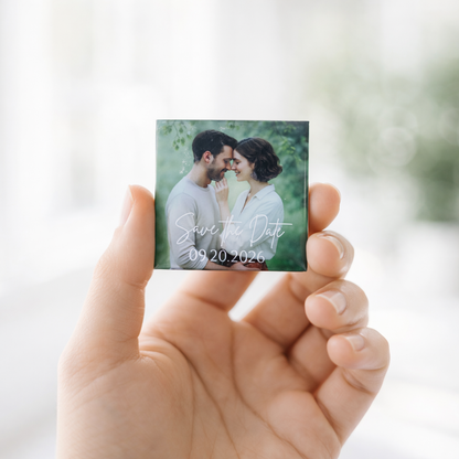 Save the Date Magnet Invitation – Square Magnet with Cardstock