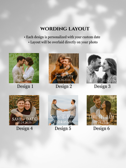 Save the Date Magnet Invitation – Personalized Round Magnet with Cardstock