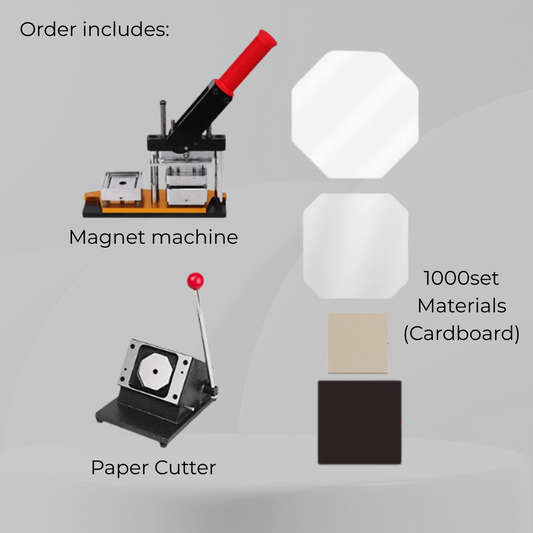 Pro Magnet Machine Starter Kit – 50x50mm (with 1,000 Material Sets)
