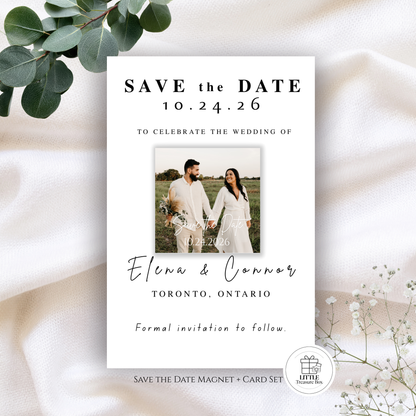 Save the Date Magnet Invitation – Square Magnet with Cardstock