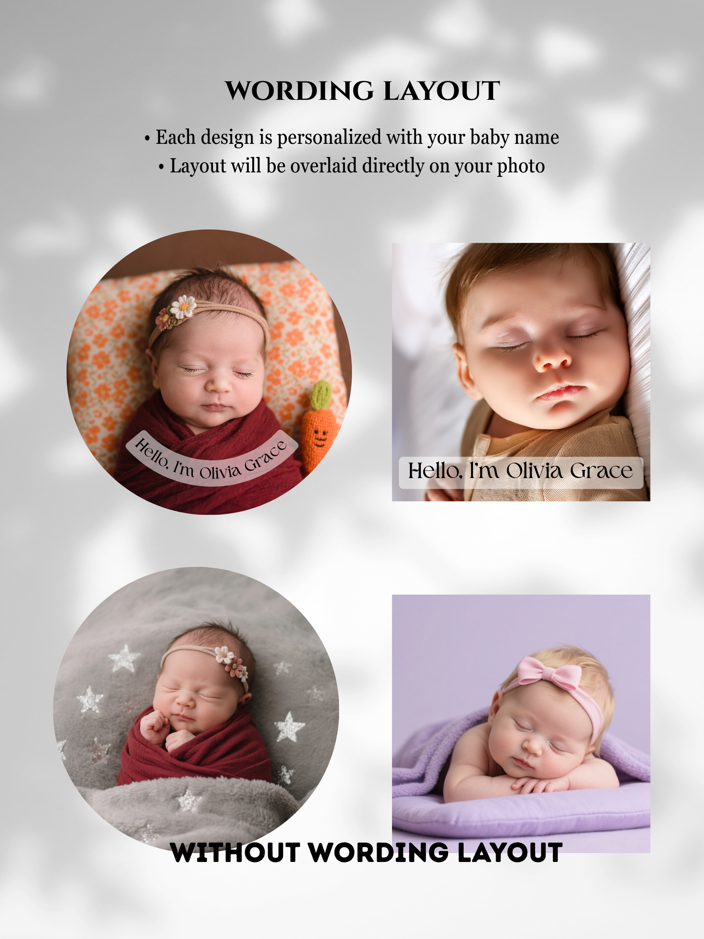 Baby Announcement – Personalized Button Magnet with Cardstock