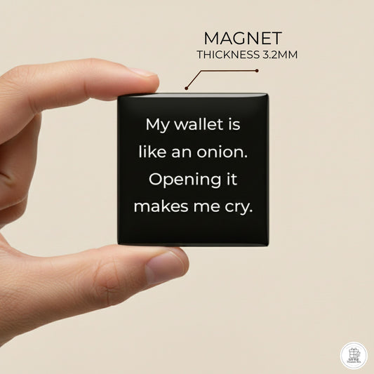 Custom Text Square Magnet