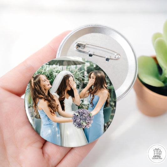Custom Photo Mirror, Pin, Bottle Opener, Keychain