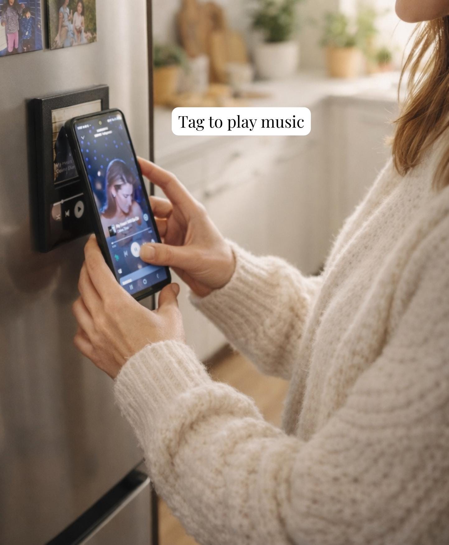 Personalized Fridge Music Magnet with Music NFC