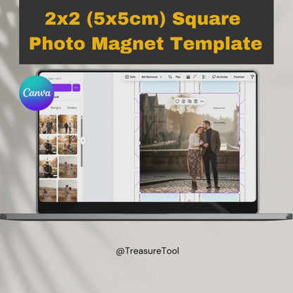 Canva Template for Custom 50x50mm Photo Magnets