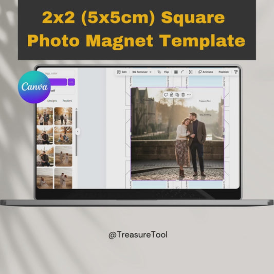 Canva Template for Custom 50x50mm Photo Magnets